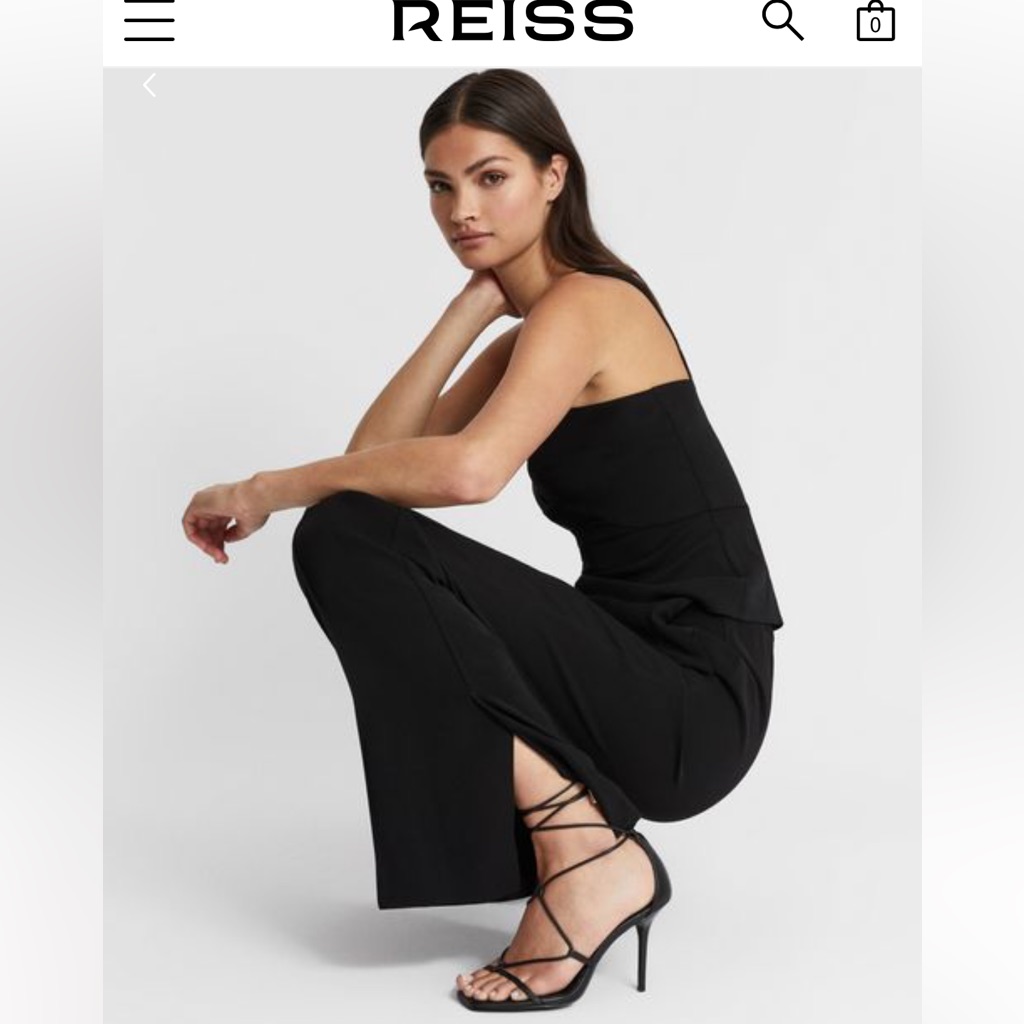 Reiss Kali High Leather Strappy Wrap Sandals Black Size 37 Us 7 New
